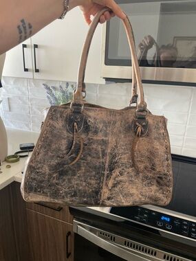 Bed Stu Rockaway Large Leather Tote Missing Crossbody Strap